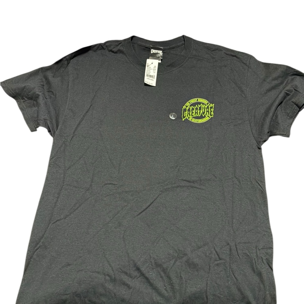 Black and green pacsun t shirt “the finest horrors in skateboarding”